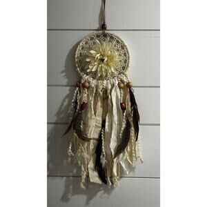 Western Southwest Native American Wall Decor Dream Catcher Feathers Beads